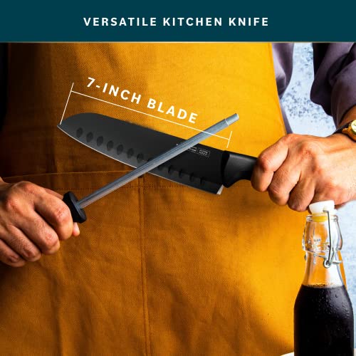 High Carbon Santoku Knife Set for Raw Food Prep