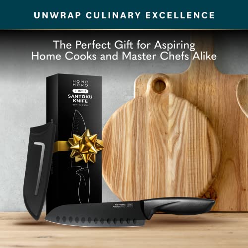 High Carbon Santoku Knife Set for Raw Food Prep