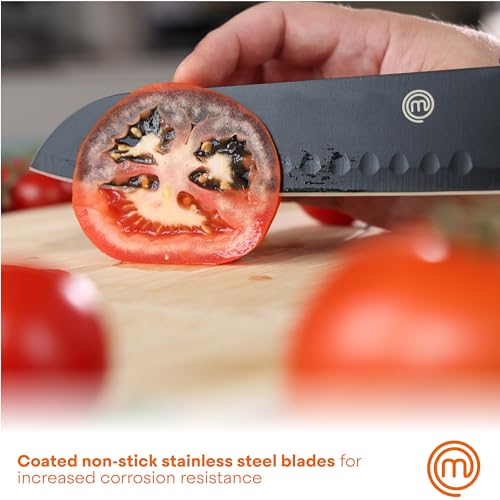 6-Piece MasterChef Black Knife Set with Non-Stick Coating
