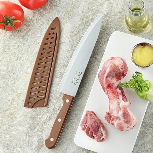 8" OLULU Chef Knife, Protective Sheath, Ergonomic Handle