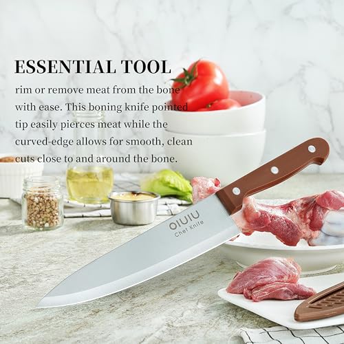 8" OLULU Chef Knife, Protective Sheath, Ergonomic Handle