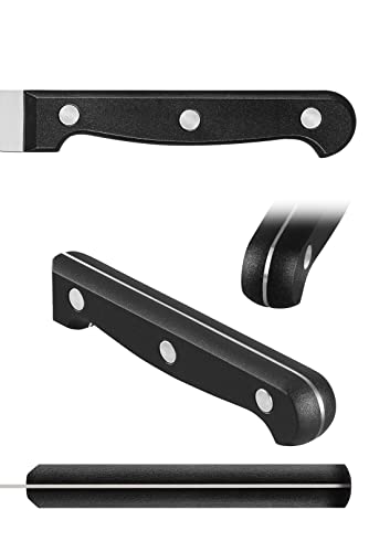 COKUMA 3-Piece Stainless Steel Chef Knife Set, Black