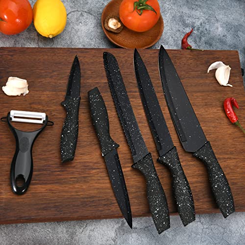 Ergonomic JunJing Kitchen Knife Set, Sharp Stainless Steel