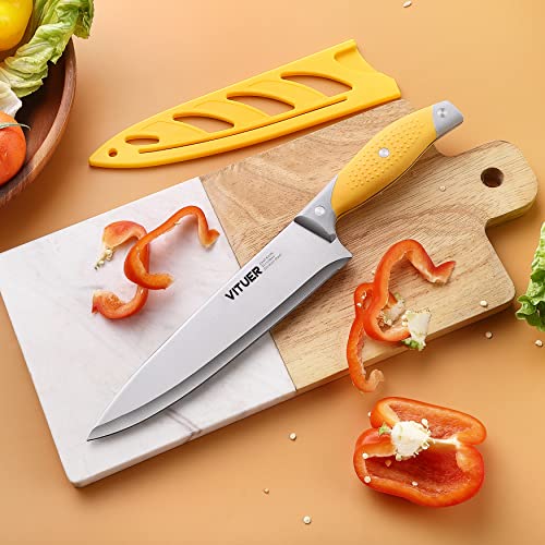 3PCS Multicolor Stainless Steel Knife Set, 8"/4.5"/4
