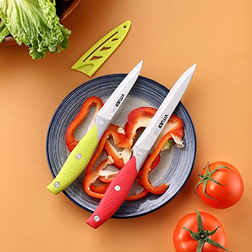 3PCS Multicolor Stainless Steel Knife Set, 8"/4.5"/4