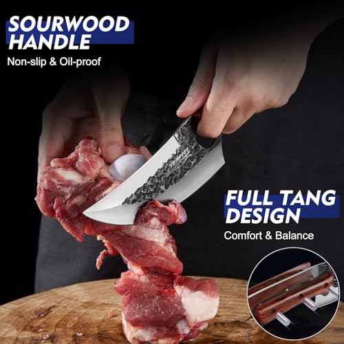 Hand Forged Serbian Chef Knife Set for BBQ