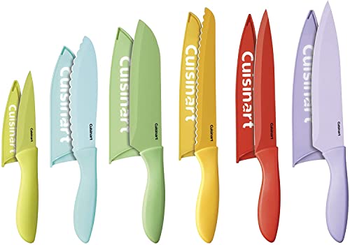 Cuisinart 12-Piece Colorful Kitchen Knife Set with Guards