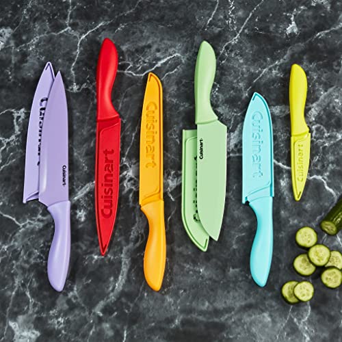 Cuisinart 12-Piece Colorful Kitchen Knife Set with Guards