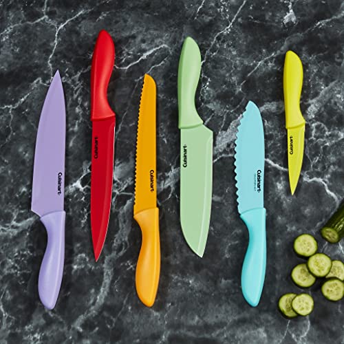 Cuisinart 12-Piece Colorful Kitchen Knife Set with Guards