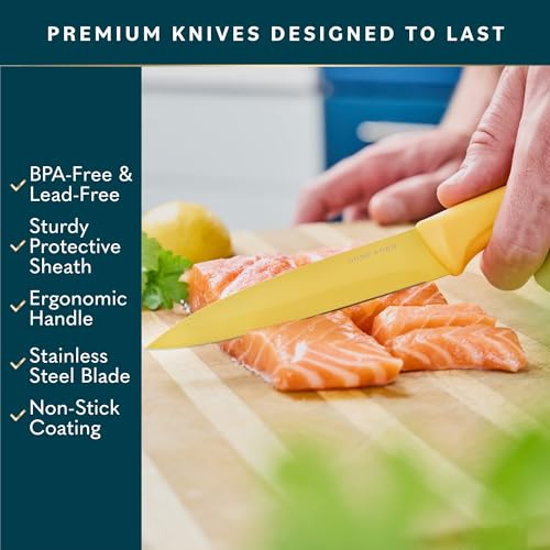11-Piece Kitchen Knife Set with Sharpener - High-Quality Stainless Steel Block Set
