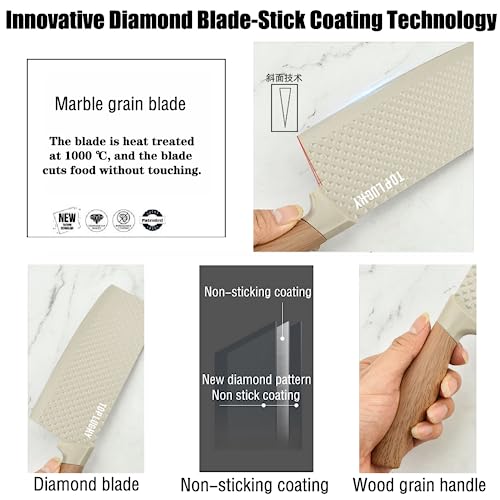 6-Piece Professional Kitchen Knife Set with Universal Block