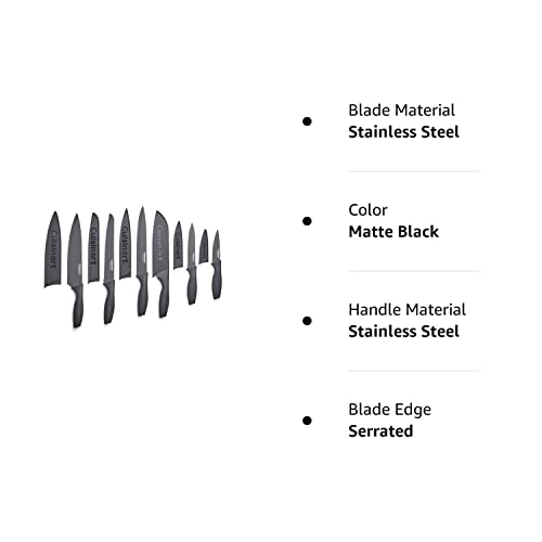 Cuisinart 12-Piece Color Collection Knife Set, Matte Black