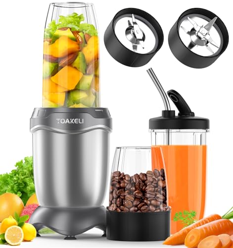 TOAKELI 850W Smoothie Blender with 2 To-Go Cups