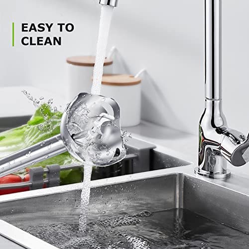 Bonsenkitchen Handheld Blender, Electric Hand Blender 12-Speed & Turbo Mode, Immersion Blender Portable Stick Mixer with Stainless Steel Blades for Soup, Smoothie, Puree, Baby Food