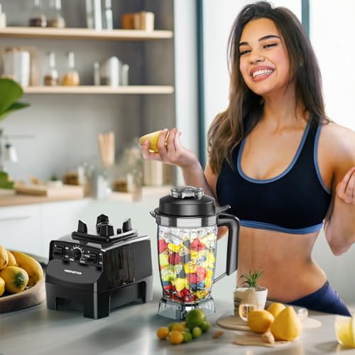 Blenders for Kitchen, Professional 1450W Countertop Blender for Crush Ice, 68Oz Blender for Smoothies, 10 Speed Control, BPA-Free Container, 8 Titanium Stainless Steel Blade for Frozen Fruit, Veggies