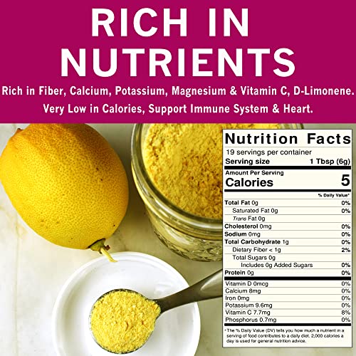 Organic Lemon Peel Powder - 4 oz Bag