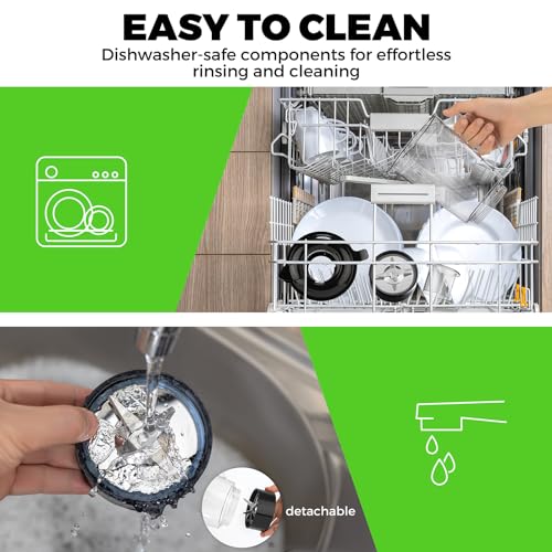 Powerful Blender for shakes and smoothies, 1000ML Large Blender for Home and Kitchen, 400W Smoothie Maker with 4blade, Easy to clean, BPA Free