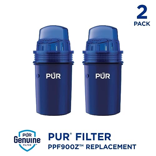 PUR Water Pitcher & Dispenser Replacement Filter 2-Pack, Genuine PUR Filter, 2-in-1 Powerful Filtration and Faster Filtration, 4-Month Value, Blue (PPF900Z2)