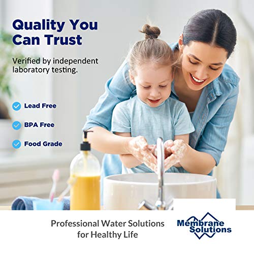 Membrane Solutions 5 Micron 10"x2.5" String Wound Whole House Water Filter Replacement Cartridge Universal Sediment Filters for Well Water - 6 Pack