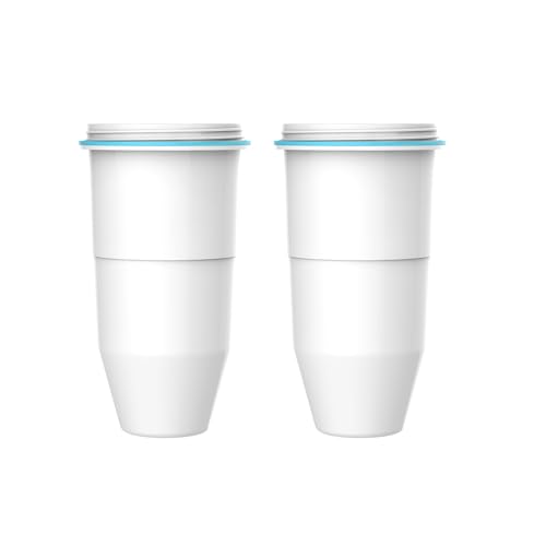 AQUA CREST NSF/ANSI 53 Certified Multiple-Stage Replacement Water Filters, Replacement for Pitcher Filters and Dispenser Filters, Reduce TDS, PFOA/PFOS, Chlorine, Bad Taste and Odor, 2 Packs