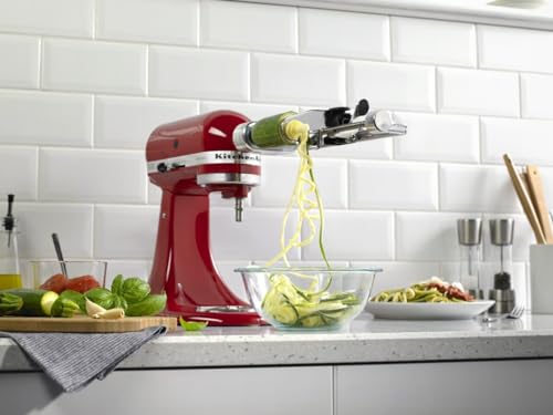 KitchenAid Fruit and Vegetable Spiralizer Attachment Stand Mixer, Polished Aluminum