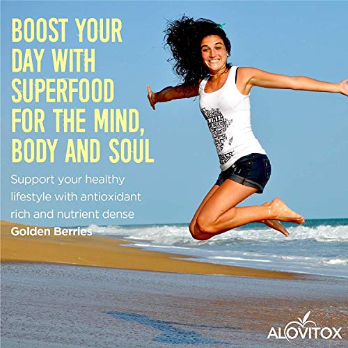 Alovitox Organic Sun Dried Golden Berries 16 oz | Raw, Vegan, Gluten Free