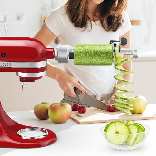 Bestand Spiralizer Attachment (5 Blades) Compatible with KitchenAid Stand Mixer, Comes with Peel, Core and Slice, Vegetable Slicer (Not KitchenAid Brand Spiralizer)