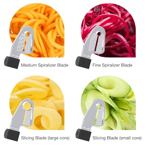 Bestand Spiralizer Attachment (5 Blades) Compatible with KitchenAid Stand Mixer, Comes with Peel, Core and Slice, Vegetable Slicer (Not KitchenAid Brand Spiralizer)