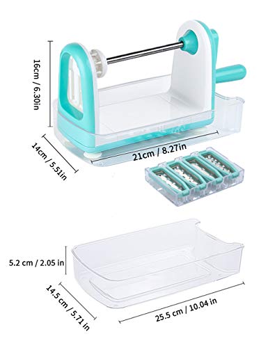 Ourokhome Zucchini Noodle Maker Spaghetti Spiralizer - 5 Blades Vegetable Slicer for Veggie Noodles and Curly Chips