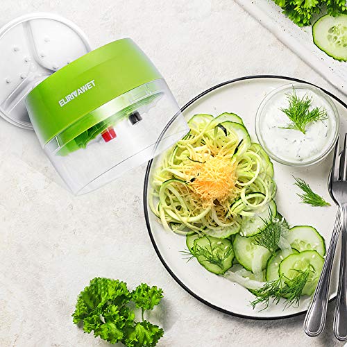 Handheld Spiralizer Vegetable Slicer, 4 in 1 Heavy Duty Veggie Spiral Cutter - Zoodle Pasta Spaghetti Maker 8.47cm