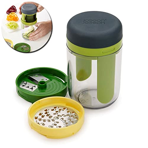Joseph Joseph Spiro Hand Held Vegetable Slicer Spiralizer, Spaghetti Zoodle Zucchini Noodle Food Maker Spiraliser- Green