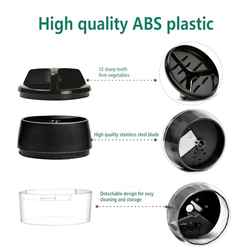 KOLINTY Spiralizer Vegetable Slicer - Zucchini Spaghetti Zoodle Maker Adjustable Handheld Zucchini Noodle Maker Veggie Spiral Cutter for Carrot, Cucumber, Zucchini, Onion, Low Carb Vegan Meals