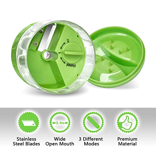 GLADICER Handheld Spiralizer 3 in 1 Vegetable Slicer, Veggie Spiral Cutter Zucchini Spaghetti Maker Zoodle Maker Adjustable Spiral Slicer for Low Carb Vegan Meals