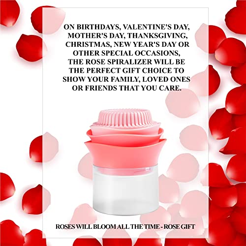 Gaussra Rose Handheld Spiralizer Vegetable Spiralizer Vegetable Slicer Zucchini Spaghetti Maker Zoodle Maker Veggie Spiralizer Zucchini Noodle Maker Zucchini Spiralizer Zoodle Spiralizer