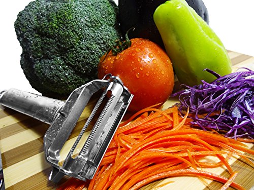 Vegetable Spaghetti Spiralizer Slicer Easy Spiral Zucchini Noodle Carrot,Perfect Kitchen Tools Carrot Grater With Cleaning Brush (Julienne peeler triangle handle)