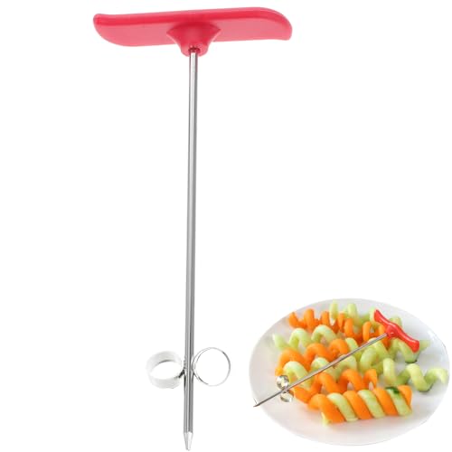 Stainless Steel Veggie Spiralizer: Cucumber Slicer Veggie Spiral Cutter Coil Potatoes Slicer Spiral Coiler Screw Slicer Cutter for Fruits Vegetables Spiralizer to Rotate Carrot
