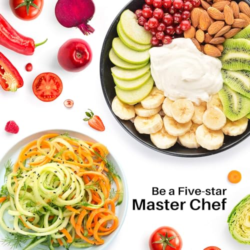 Bestand Spiralizer Attachment (5 Blades) Compatible with KitchenAid Stand Mixer, Comes with Peel, Core and Slice, Not KitchenAid Brand Spiralizer Attachment