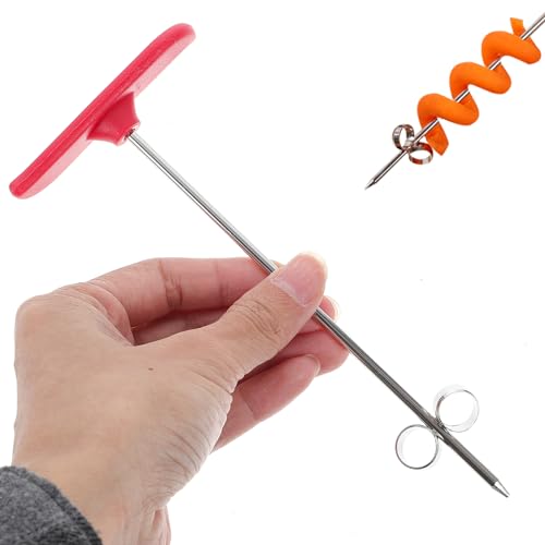 Stainless Steel Veggie Spiralizer: Cucumber Slicer Veggie Spiral Cutter Coil Potatoes Slicer Spiral Coiler Screw Slicer Cutter for Fruits Vegetables Spiralizer to Rotate Carrot