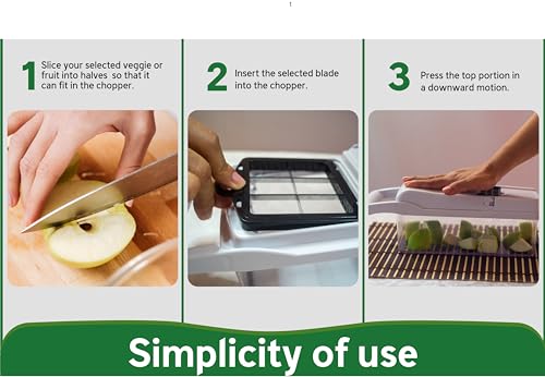 QuickSavor Vegetable Chopper and Cheese Grater, PRO Multifunctional 24-in-1 Chopper Vegetable Cutter, Anti-Slip Container, Safety Gloves, Chop-Cut-Spiralizer, Easy Clean, Food Grade Material