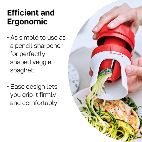 TUPPERWARE Brand Handy Spiralizer - Turns Vegetables into Veggie Spaghetti - Easy to Use & Compact - Dishwasher Safe & BPA Free