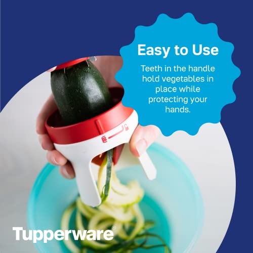TUPPERWARE Brand Handy Spiralizer - Turns Vegetables into Veggie Spaghetti - Easy to Use & Compact - Dishwasher Safe & BPA Free