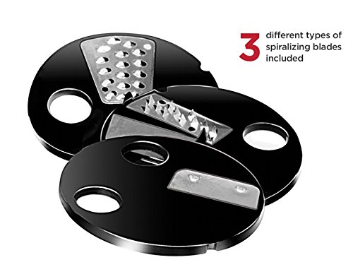 Chefman Electric Spiralizer & Immersion Blender/Vegetable Slicer 6-in-1 Food Prep Combo Kit, Includes 3 Spiralizing Blade Attachments, Zoodle Maker; Grate, Ribbon, Spiral, Blend, Chop, and Puree