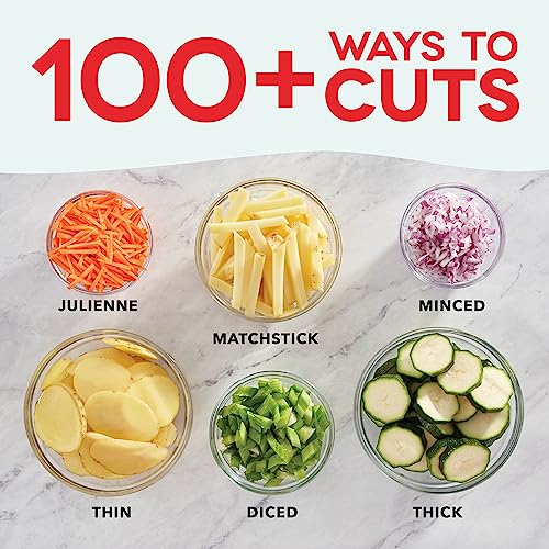 DASH Safe Slice Mandoline for Vegetables, Meal Prep & More with 30+ Presets & Thickness Adjuster, Midnight Navy