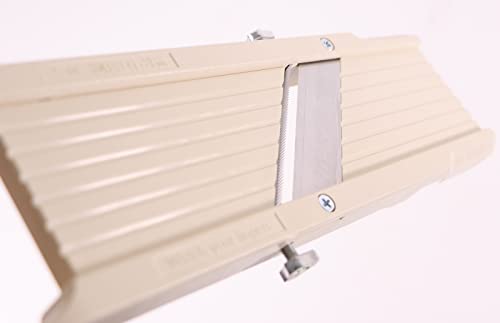 Benriner Mandoline Slicer with 4 Blades, Japanese Stainless Steel, BPA Free, 12.75 x 3.625-Inches, Beige