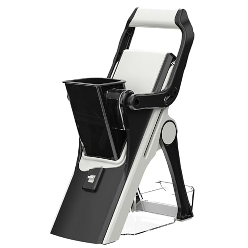 Mandoline Food Slicer - Multi Vegetable Chopper & Food Veggie Cutter with Stainless Steel Blades - Onion, Carrot & Potato Slicer for Cooking & Kitchen Meal Prep