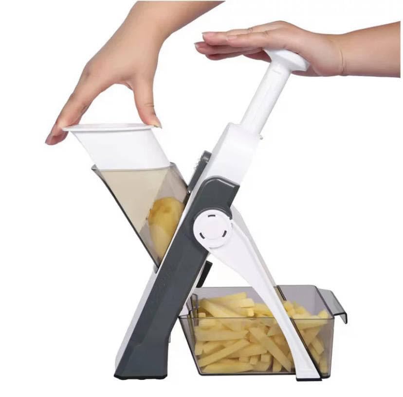 Safe Mandoline Slicer Kitchen Essentials Tool Mandoline Slicer and Vegetable Cutter 5 in 1 Slicer, Potato Slicer,Cheese Shredder Vegetable Slicer & Vegetable Chopper
