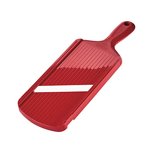 Kyocera Advanced Ceramic Double-edged Mandolin Slicer With Guard, Red