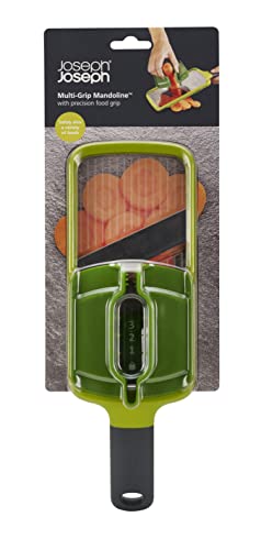Joseph Joseph Multi Hand-held Mandoline Slicer with Food Grip and Adjustable Blades Dishwasher Safe, One-size, Green