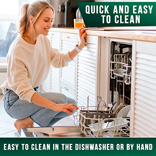 WENDERK Adjustable Stainless Steel Mandoline Food Slicer with Cut Resistant Gloves [Upgraded] - Professional Handheld Kitchen Mandolin Julienne Cutter to Slice Vegetables Fruits Chips French Fry