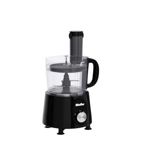 Mueller Ultra Prep Food Processor Chopper for Dicing, Slicing, Shredding, Mincing, and Pureeing, Food Chopper for Vegetables, Meat, Grains, Nuts, 8 Cup, Silver